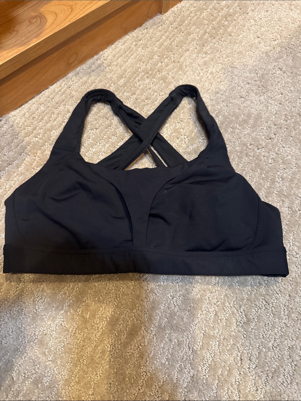 lululemon athletica Black Crossback Sports Bra